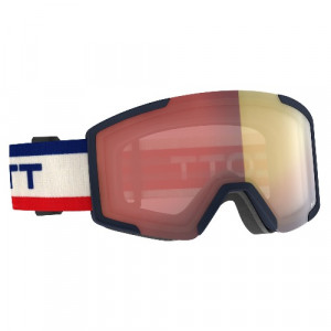 Маска Scott Shield Goggle beige/blue/illuminator red chrome 