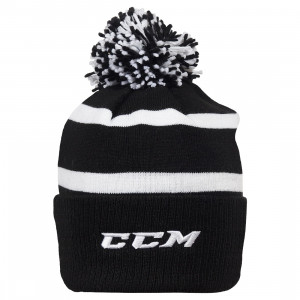 Шапка CCM TEAM CUFFED KNIT POM Black 