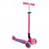 Трехколесный самокат Globber Elite Lights фуксия - Трехколесный самокат Globber Elite Lights фуксия