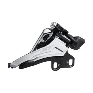 Переключатель передний Shimano XT M8100-E E-type, side-swing, для 2x12, верхняя тяга, для 36-38T 