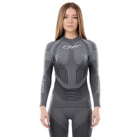 Термофутболка Dragonfly DF 3DThermo Woman Grey с длинным рукавом