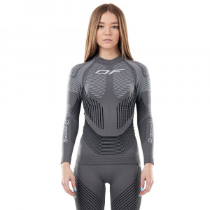 Термофутболка Dragonfly DF 3DThermo Woman Grey с длинным рукавом 