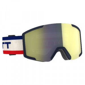 Маска Scott Shield Goggle beige/blue/enhancer yellow chrome 