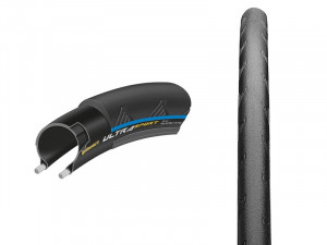 Покрышка Continental Ultra Sport II, 700 x 23C, 23-622, чёр./син. PureGrip Compound – Performance – 3/180 TPI 