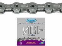 Цепь KMC X10SL, 10 ск., 1/2"x11/128"Х116, серебристая, в торг.уп. Суперлёгкая, прочное покрытие, высокая жесткость, суперпрочные полые пины, самоочищающаяся, низкое растяжение, точное переключение, скруглённые кромки