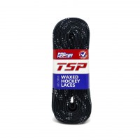 Хоккейные шнурки с пропиткой TSP Waxed Hockey Laces Black