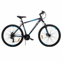 Велосипед Stels Navigator-700 27.5" MD Z010 (м) черный/голубой рама: 21" (2025)