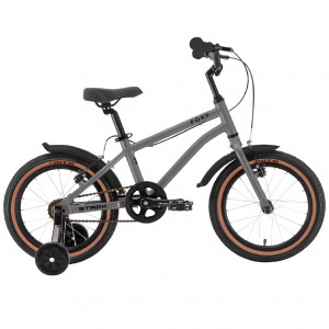 Велосипед Stark'26 Foxy Boy 16" металлик матовый/черный рама: OS (2026) 