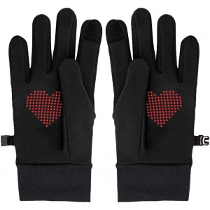 Перчатки для бега Moax Hit Run черные/красные 