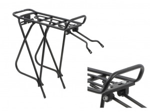 Багажник Ostand ACR-20N-Alu 8-15200215 26-28&quot;, сварной, нерегулируемый, для переметной сумки, алюминий, черный 
