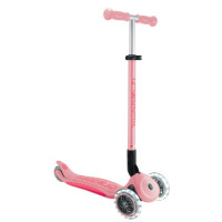 Трехколесный самокат Globber Elite Lights пастельно-розовый
