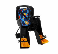 Кресло детское переднее GHBike GH-908E черное с разноцветным текстилем