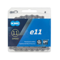 Цепь KMC 5-306111 e11 EPT EcoProTeQ 11/128" 11ск. 136 звеньев, 5,5мм, с замком, антикоррозионное покр, макс. прочность специально для E-Bikes, серебр.