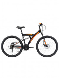 Велосипед Black One Flash FS 26 черный/оранжевый (2021)