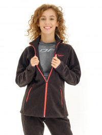 Флисовая кофта Dragonfly Level Woman black/red