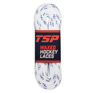 Шнурки хоккейные с пропиткой TSP Waxed Hockey Laces White 