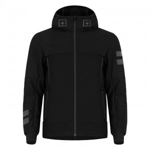 Куртка-виндстоппер One More 431 Man Hybrid Hoody Jacket black/black/silver 0U431U0-99BX 