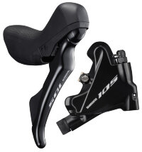 Ручка тормозная/шифтер Shimano 105, ST-R7020 правый,BR-R7070, 11 скоростей, J-KIT, адаптер 25 мм, полимерный, колодка с кулером