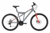 Велосипед Stark Jumper 27.1 FS D серый/красный Рама: 16" (2022)