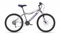 Велосипед Black One Ice 24 D серый/белый/фиолетовый (2021)