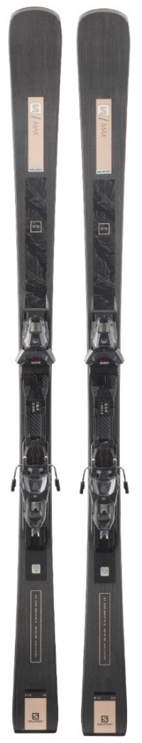 Горные лыжи Salomon S/Max W 10 + M11 GW L80 Black/Lgtpi (2021)