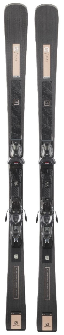Горные лыжи Salomon S/Max W 10 + M11 GW L80 Black/Lgtpi (2021) 