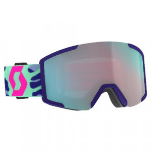 Маска Scott Shield Goggle mint green/neon pink enhancer aqua chrome 