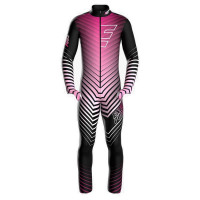 Спусковой комбинезон с защитой Energiapura Racing Suit Black/Fuxia Thermic JR флис (2024)
