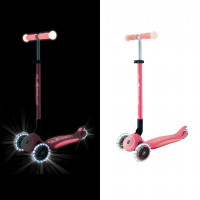 Трехколесный самокат Globber Elite Lights Glow пастельно-розовый
