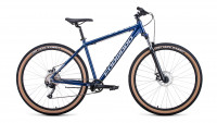 Велосипед Forward BURAN 29 2.0 DISC синий\серебристый Рама: 19 (2021)