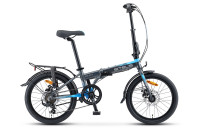 Велосипед Stels Pilot-630 MD 20" V010 серый/синий (2020)