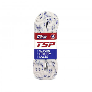 Хоккейные шнурки с пропиткой TSP Waxed Hockey Laces White 