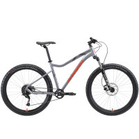 Велосипед Stark Tactic 27.5+ HD серебристый/оранжевый (2021)