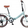 Велосипед складной Novatrack Aurora 20" голубой/коричневый (2020) - Велосипед складной Novatrack Aurora 20" голубой/коричневый (2020)