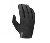Перчатки KLS Plasma BLACK XS с длинными пальцами лёгкие вентилируемые, ладонь из перфорированной синтетической кожи, силиконовое напыление на пальцах, совместимы с сенсорным экраном