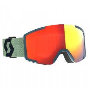 Маска Scott Shield Goggle soft green/black/enhancer red chrome 