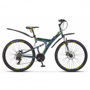 Велосипед Stels Focus MD 27.5&quot; V010 (м) серый/желтый рама: 19&quot; (2025) 