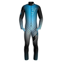 Спусковой комбинезон с защитой Energiapura Racing Suit Black/Turquoise Thermic JR флис (2024)