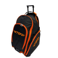 Рюкзак для экипировки на колесах с выдвижной ручкой Vitokin 33" черный с оранжевым