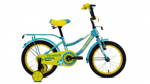 Велосипед Forward FUNKY 16 бирюзовый/желтый (2021) 