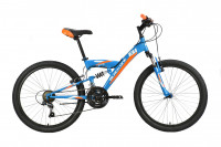 Велосипед Black One Ice FS 24 синий/оранжевый (2021)