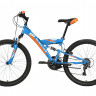 Велосипед Black One Ice FS 24 синий/оранжевый (2021) - Велосипед Black One Ice FS 24 синий/оранжевый (2021)
