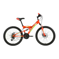 Велосипед Black One Ice FS 24 D красный/зеленый (2021)
