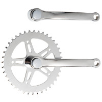 Шатуны Stels DS-143 1/2"x3/32" 44T 170мм "под ромб" стальные хромированные