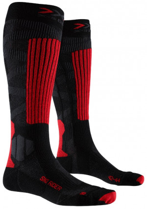 Носки X-Socks Ski Rider 4.0 G165 stone dark grey melange/red/black 