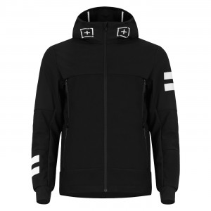 Куртка-виндстоппер One More 431 Man Hybrid Hoody Jacket black/black/white 0U431U0-99BA 