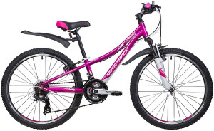 Велосипед NOVATRACK KATRINA 24&quot; алюм.рама 10&quot; (2022) фиолетовый 