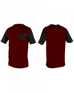 Гидромайка мужская короткий рукав O&#039;NEILL SKINS POCKET SURF TEE darkred/black 4483SC AW9 (2015) 