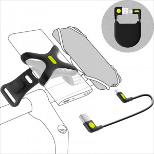 Держатель для Powerbank Bone Bike Phone Charger Accessory Kit 07-210410 крепление на руль, силикон, черный 