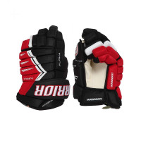 Перчатки хоккейные Warrior Alpha DX PRO SR чёрный/красный/белый